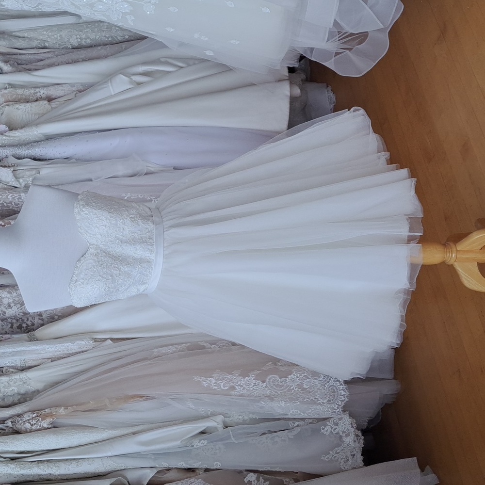 Pearl Tea Length Wedding Dress